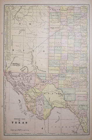 George F. Cram (1841-1928), Western Half of Texas