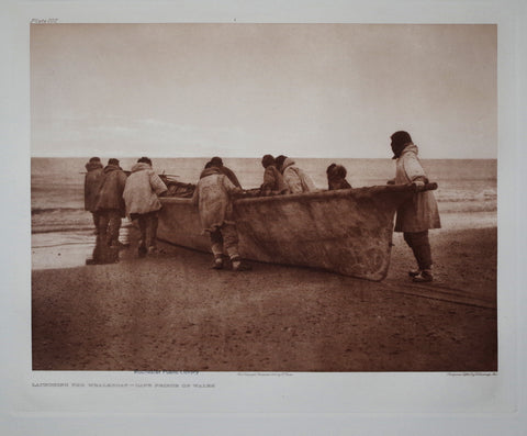 Edward S. Curtis (1868-1953), Launching the Whaleboat–Cape Prince of Wales Pl 707