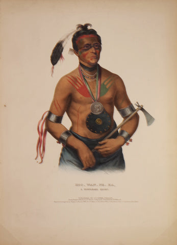 Thomas McKenney (1785-1859) & James Hall (1793-1868), Winnebago Chief, Hoo-Wan-Ne-Ka