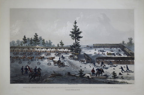 J. H. Bufford, Winter Quarters of 3rd Battery Martin’s Massachusetts Volunteers near Potomac Creek, Virginia.