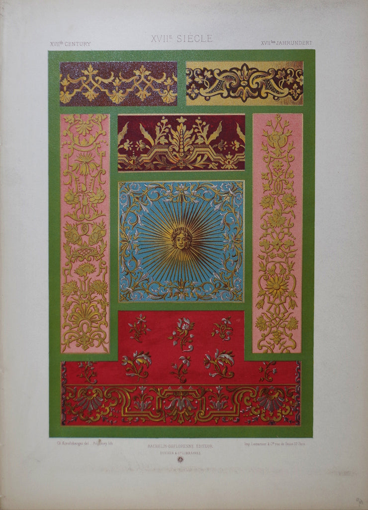 Charles Auguste Racinet L' Ornament Polychrome Chromolithograph ...