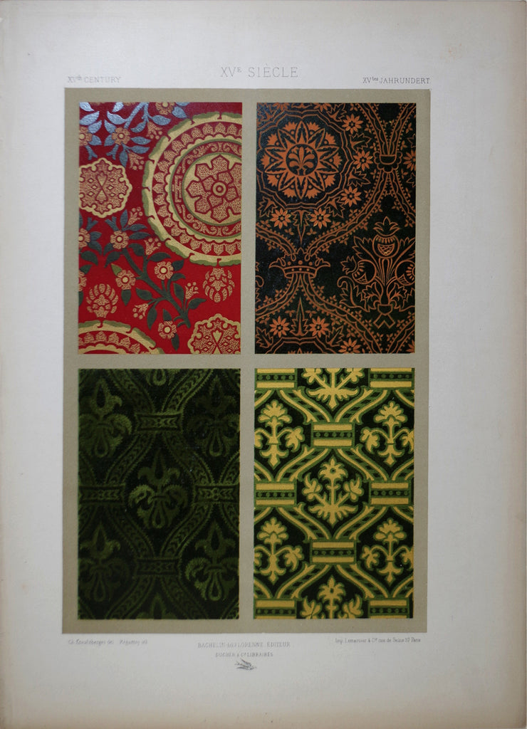 Charles Auguste Racinet L' Ornament Polychrome Chromolithograph ...