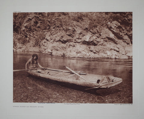 Edward S. Curtis (1868-1953), Yurok Canoe on Trinity River PL 443