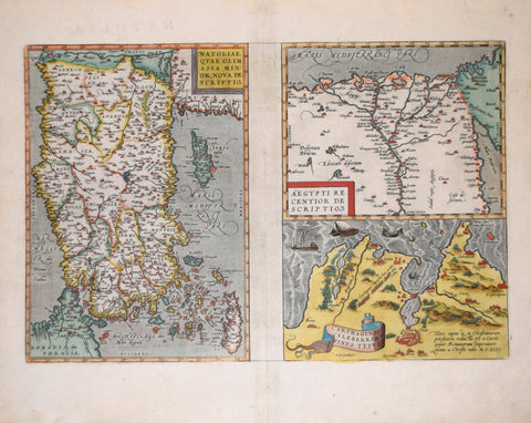 Abraham Ortelius (Flemish, 1527-1598), Natoliae Quae Olim Asia Minor Nova Descriptio
