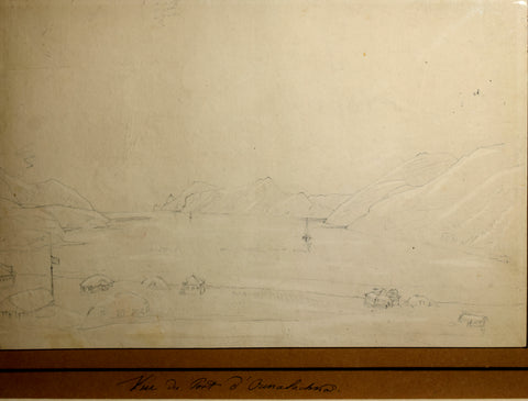 CHORIS, Louis (1795-1828). Vue du port d'Ounalaschk [Aleutian Islands, Alaska]