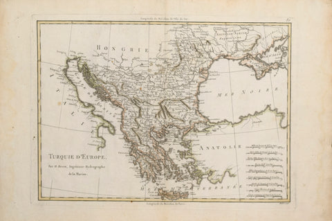 Rigobert Bonne (1727-1795)  Turquie d’Europe, Pl. 80