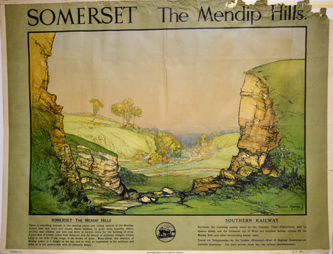 Donald Maxwell (British, 1877-1936), Somerset - The Mendip Hills, [Southern Railway, British Railways]
