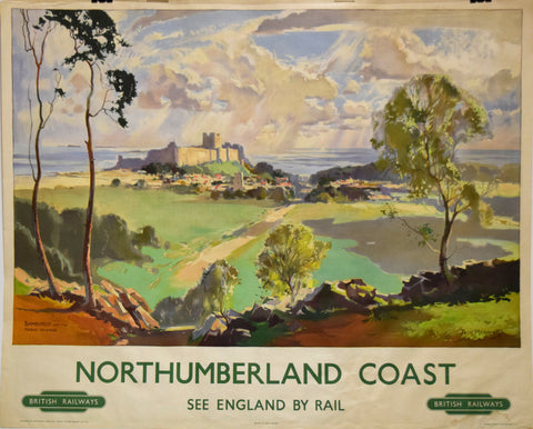Jack Merriott (British, 1901-1968), Northumberland Coast, Bamburgh and the Farne Islands, [British Railways]