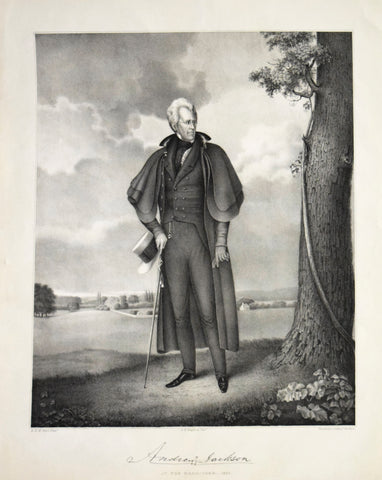 Ralph E.W Earl (after)  Lithograph by Bufford. Andrew Jackson at the Hermitage. Boston: Pendleton's Lithography, [1832]