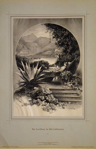 Rudolf Cronau (1855-1939)  Ein Landhaus in Sud-Californien. 25