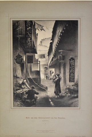 Rudolf Cronau (1855-1939)  Motiv aus dem Chinesenviertel von San Francisco. Californien. 4