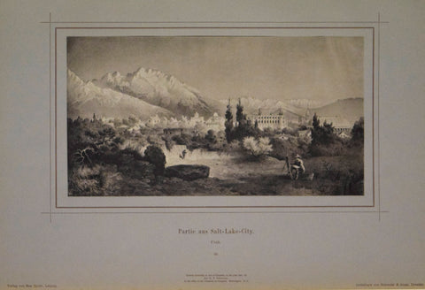Rudolf Cronau (1855-1939)  Partie aus Salt-Lake-City. Utah. 16.