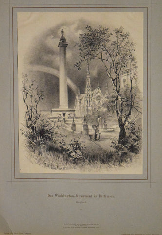 Rudolf Cronau (1855-1939)  Das Washington - Monument in Baltimore. Maryland. 19