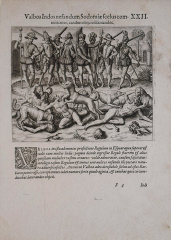 Theodore de Bry (1528-1598), after John White (c. 1540-1593), Valboa Indosnefandum..XXII