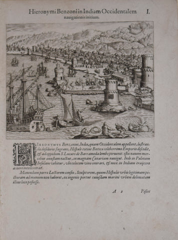 Theodore de Bry (1528-1598), after John White (c. 1540-1593), Hieronymi Benzoni ..I