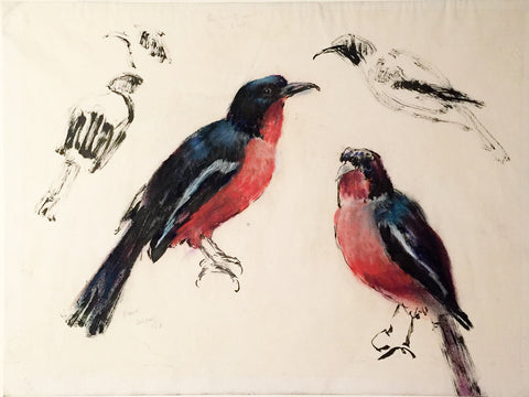 Frank Dobson (British, 1886-1963), Crimson-breasted Shrike