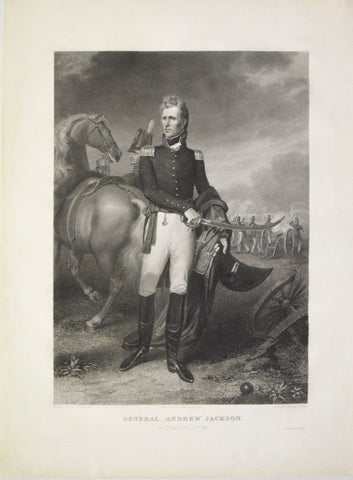 Asher B. Durand (after John Vanderlyn)  General Andrew Jackson. New Orleans Jany. 8th 1815. New York: Printed by James R. Burton, June 1828