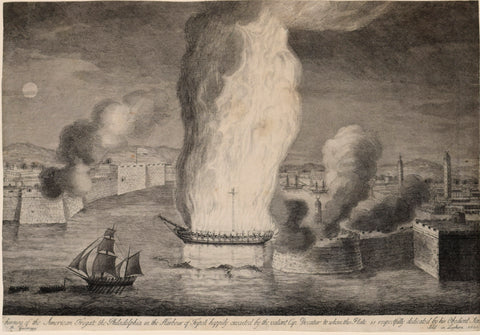 Giovanni Battista Guerrazzi  The Burning of the American Frigate the Philadelphia in the Harbour of Tripoli…