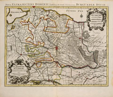 Alexis-Hubert Jaillot (1632-1712), after Nicolas Sanson (1600-1667)  La Seignurie D’Utrecht…[Utrecht Province of the Netherlands]