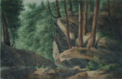 August Kollner (American, active 1838–72),  Rocks at Creisheim Creek and Wissahickon. May 30, 1878. [Fairmount Park, Philadelphia]