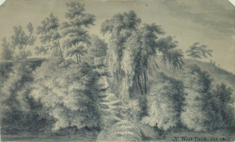 August Kollner (American, active 1838–72),  N. West Park. Oct. 1867. [Fairmount Park, Philadelphia]