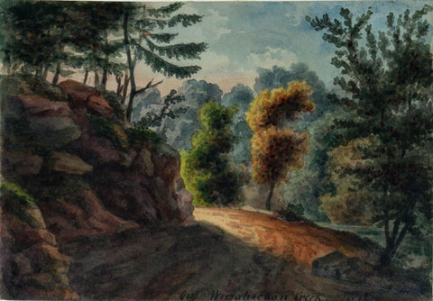 August Kollner (American, active 1838–72),  On Wissahickon Creek. 1841. [Fairmount Park, Philadelphia]