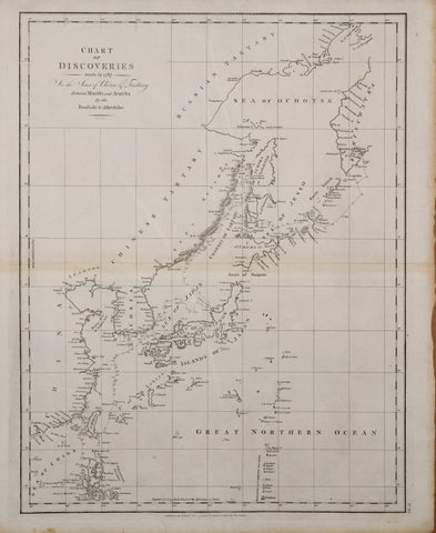 Jean François de Galaup, comte de Lapérouse (French, 1741-1788)  Chart of the Discoveries made in 1787. In the Seas of China & Tartary between Manilla and Avatcha by the Bonssole & Astrolabe [ Eastern coast of China and Russia including Japan and others]