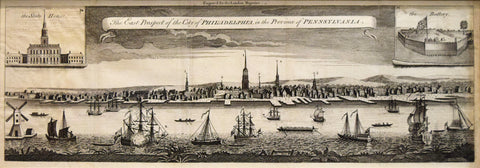 George Heap, after, London Magazine (1761), The East Prospect of the City of Philadelphia in the Province of Pennsylvania
