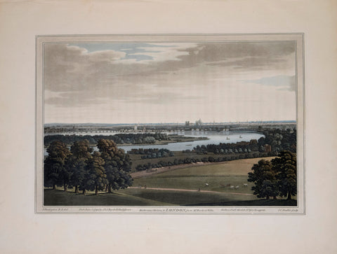 J. A. Farington R. A. (1747-1821) after, Battersea, Chelsea & London, from Mr. Ruckersville Villa