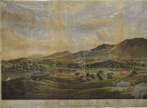 Frank Childs, View in Manchester, VT. From the Hill northeast of the Depot.