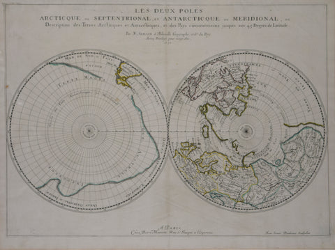 Nicolas Sanson (1600-1667), Les Deux Poles Arctique.. et Antarctiques…