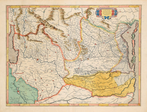 Gerhard Mercator (1512-1594)  Veronae Vicentiae et Patavii Ditones [Northeastern Italy, including Venice]