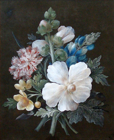Gustav Michelsen (Danish, 1800-1846), Bouquet of Peony, Hyacinth and Carnation