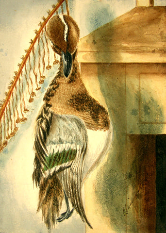 Olivia Nicholetts (British, fl. 1850-1870), Blue Winged Teal, Hanging by Neck