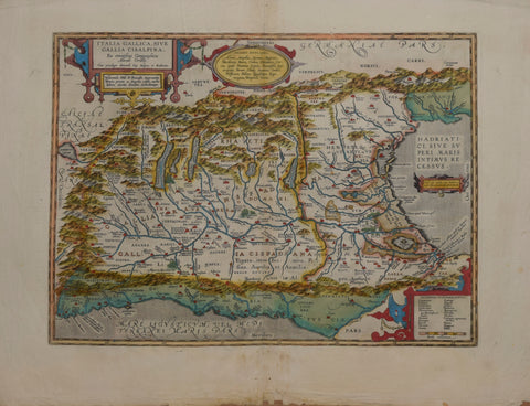 Abraham Ortelius (Flemish, 1527-1598)   Italia Gallica, Sive Gallia Cisalpina...