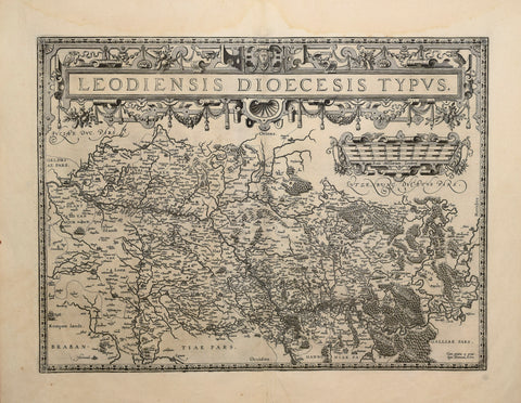 Abraham Ortelius (Flemish, 1527-1598)  Leodiensis Dioecesis Typus. [Netherlands and Belgium]