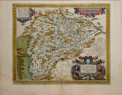 Abraham Ortelius (Flemish, 1527-1598)  Salisburgensis Jurisdictionis… [Salzburg area, Austria, Germany]