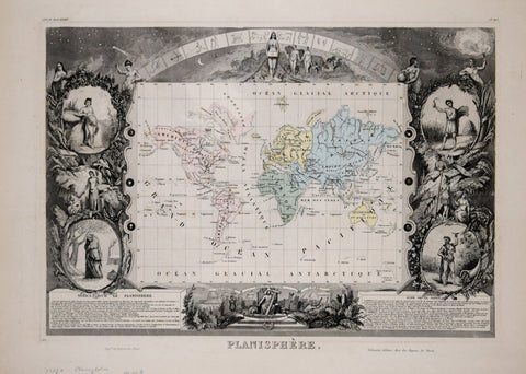 Victor Levasseur (1800-1870)  Planisphere, No. 93 [World Map]