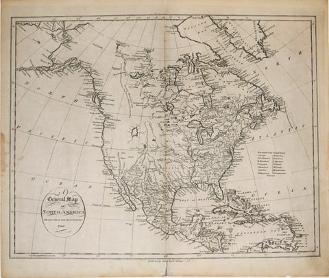 John Reid, A General Map of North America Drawn from the Best Surveys 1795