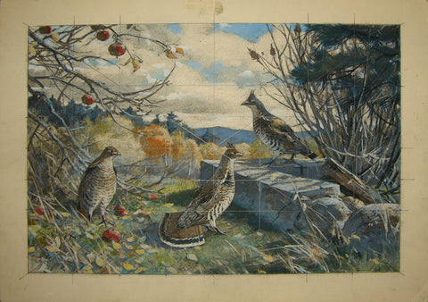Aiden Lassell Ripley (American, 1896-1969), View with Ruffled Grouse