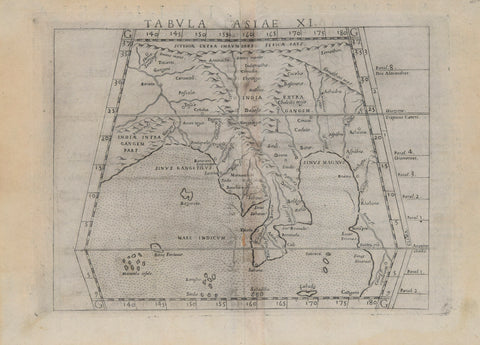 Girolamo Ruscelli (ca. 1504-1566)  Tabula Asiae XI [Southeast Asia]