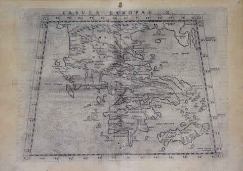 Girolamo Ruscelli (ca. 1504-1566) Tabula Europae X [Greece]