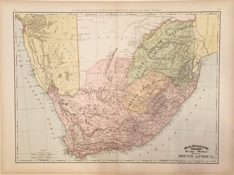 Rand McNally & Co., Map of South Africa