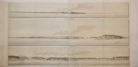Joseph Frederick Wallet Des Barres (1721-1824),  a) View of the Entrance of Annapolis Bason, b) View of the North Entrance of Grand Passage, c) View of the Eden and Gascoyne River at the Entrance of the Bason of Mines [Nova Scotia]