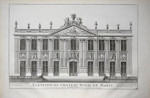 Pierre Le Pautre (1652-1716), Elevation du Chateau Royal de Marly