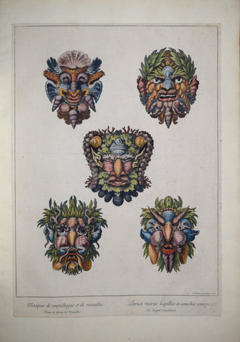 Pierre Le Pautre (1652-1716), Masques de Coquillages et de Rocailles