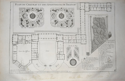 Pierre Le Pautre (1652-1716), Plan du Chateau et des Apartemans de Trianon