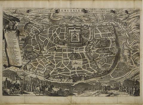 Nicolaes Visscher I (1618-1679), Die Heylige en Wytvermaerde stadt Jerusalem Eerst Genaemt Salem, Genesis 14 vers 18